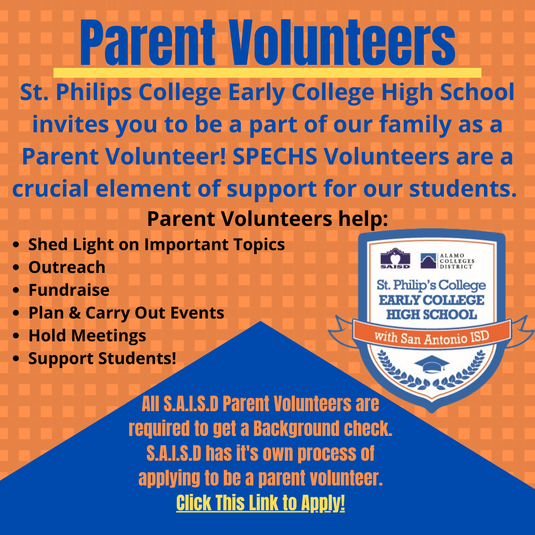 Parent volunteer Info with hyperlink to background check application